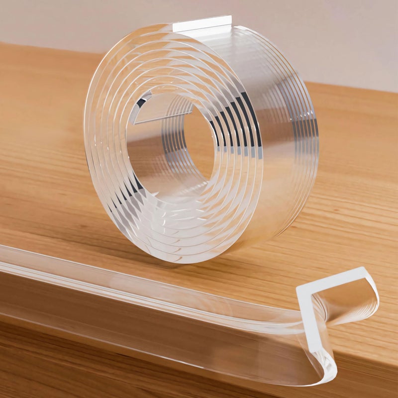 Loiion Baby Proofing, Clear Edge Protector Strip, Soft Corner Protectors for Kids, Baby Child Safety Tables Corner Guards for Furniture Against Sharp Corners for Cabinets, Tables, Drawers 16.4ft - Image 1
